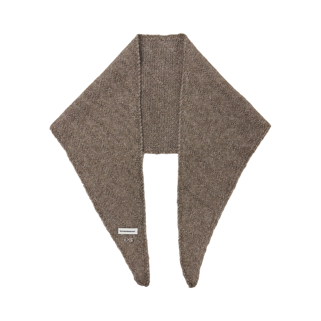 L253MSF040 lovememonster Petit Triangle Wool Scarf Mocha