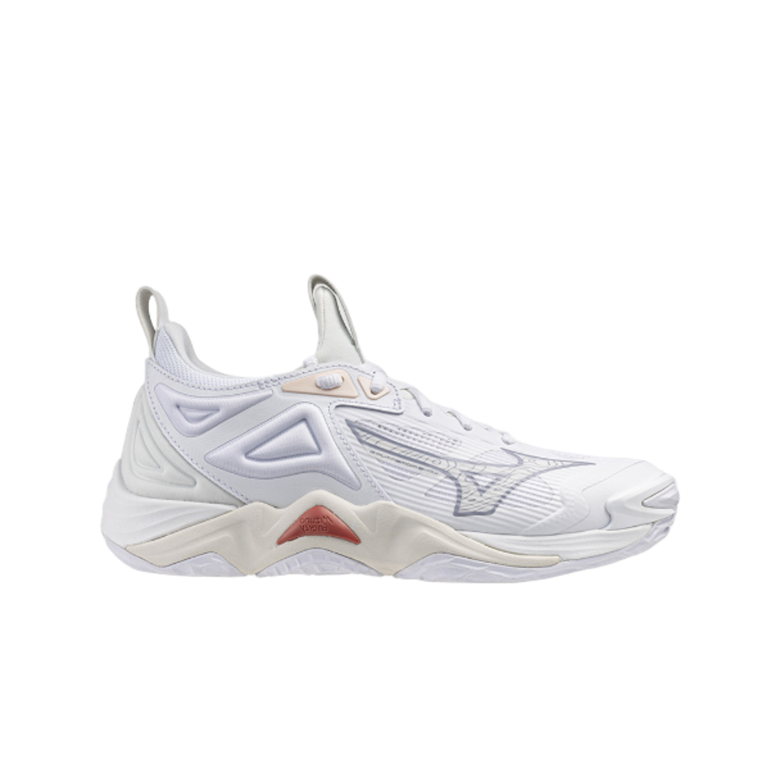V1GC231225 (W) Mizuno Wave Momentum 3 White Aleutian
