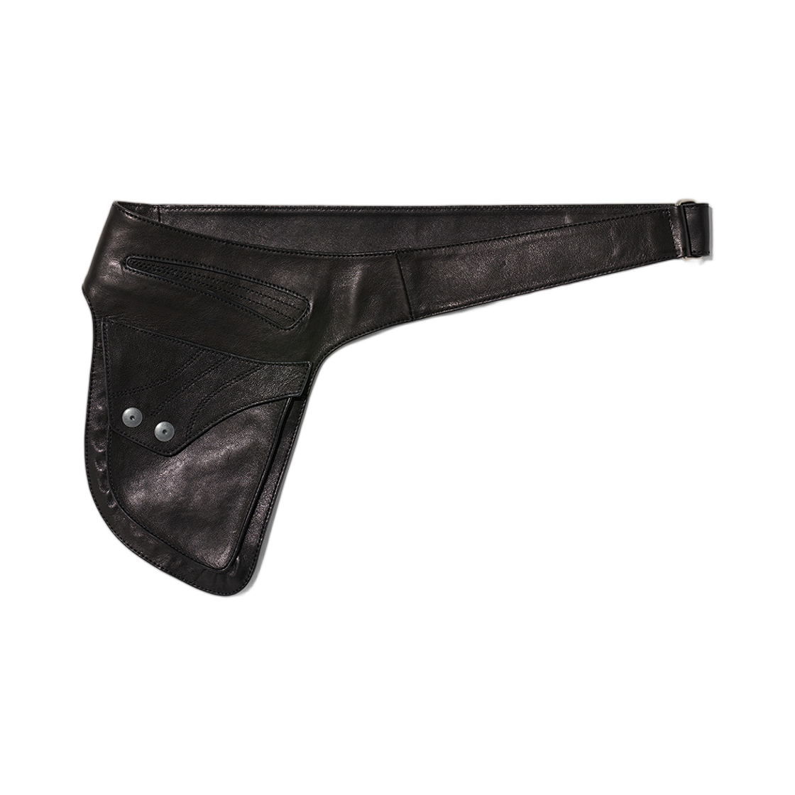 - (W) Mischief Lambskin Body Pouch Black