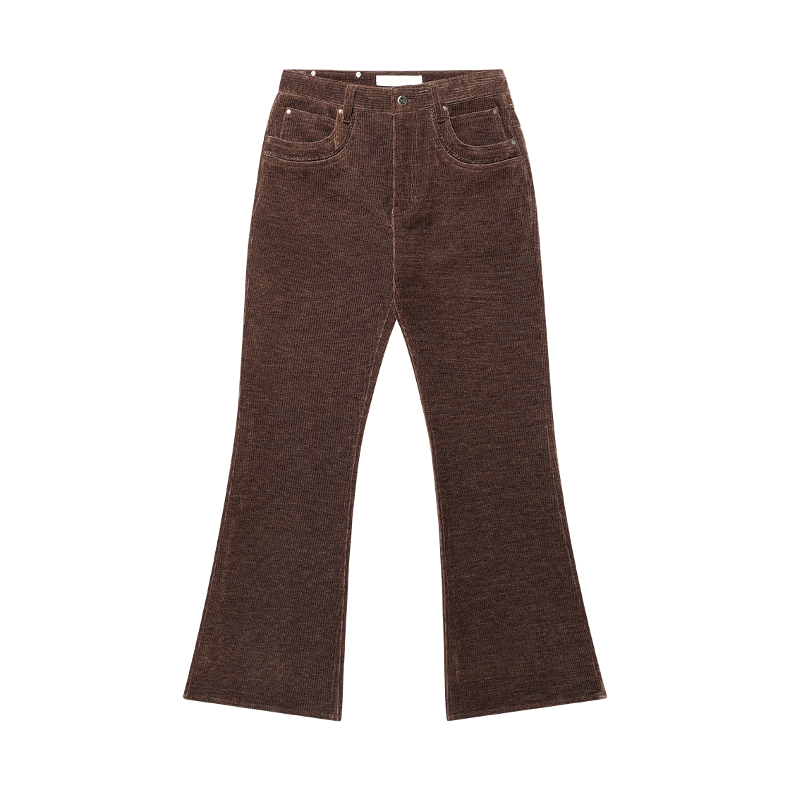 WH5B2W5013BRN WESLEY HYUSTON Vesper Tape Detail Boots Cut Pants Brown