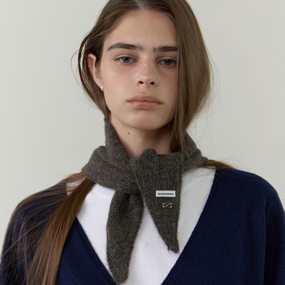 러브미몬스터 쁘띠 삼각 울 스카프 브라운(lovememonster Petit Triangle Wool Scarf Brown) - 3