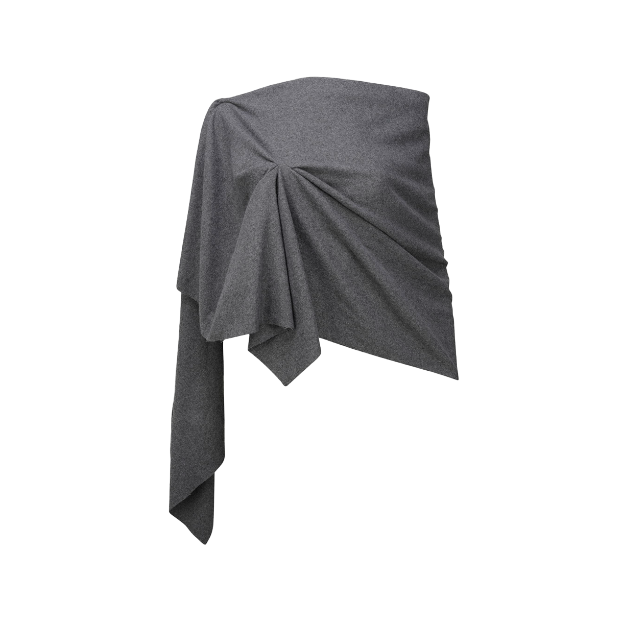 나체 핀치트 스카프 유니섹스 멜란지 그레이 - 25FW(Nache Pinched Scarf Unisex Melange Gray - 25FW)