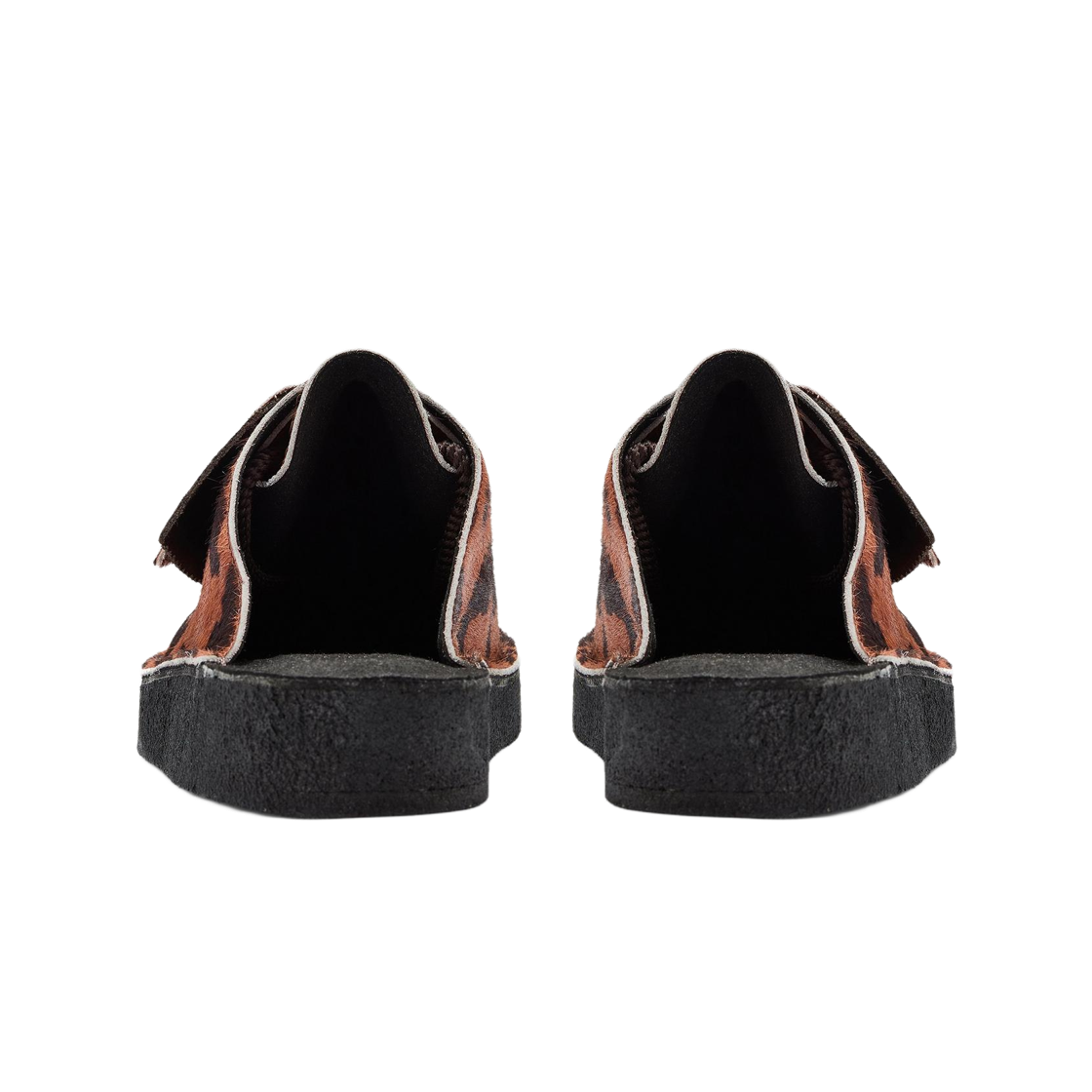 (W) 클락스 데저트 노마드 뮬 브라운 카우 프린트((W) Clarks Desert Nomad Mule Brown Cow Print) - 3