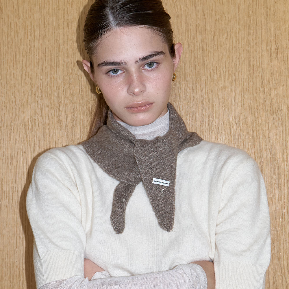 러브미몬스터 쁘띠 삼각 울 스카프 모카(lovememonster Petit Triangle Wool Scarf Mocha) - 2
