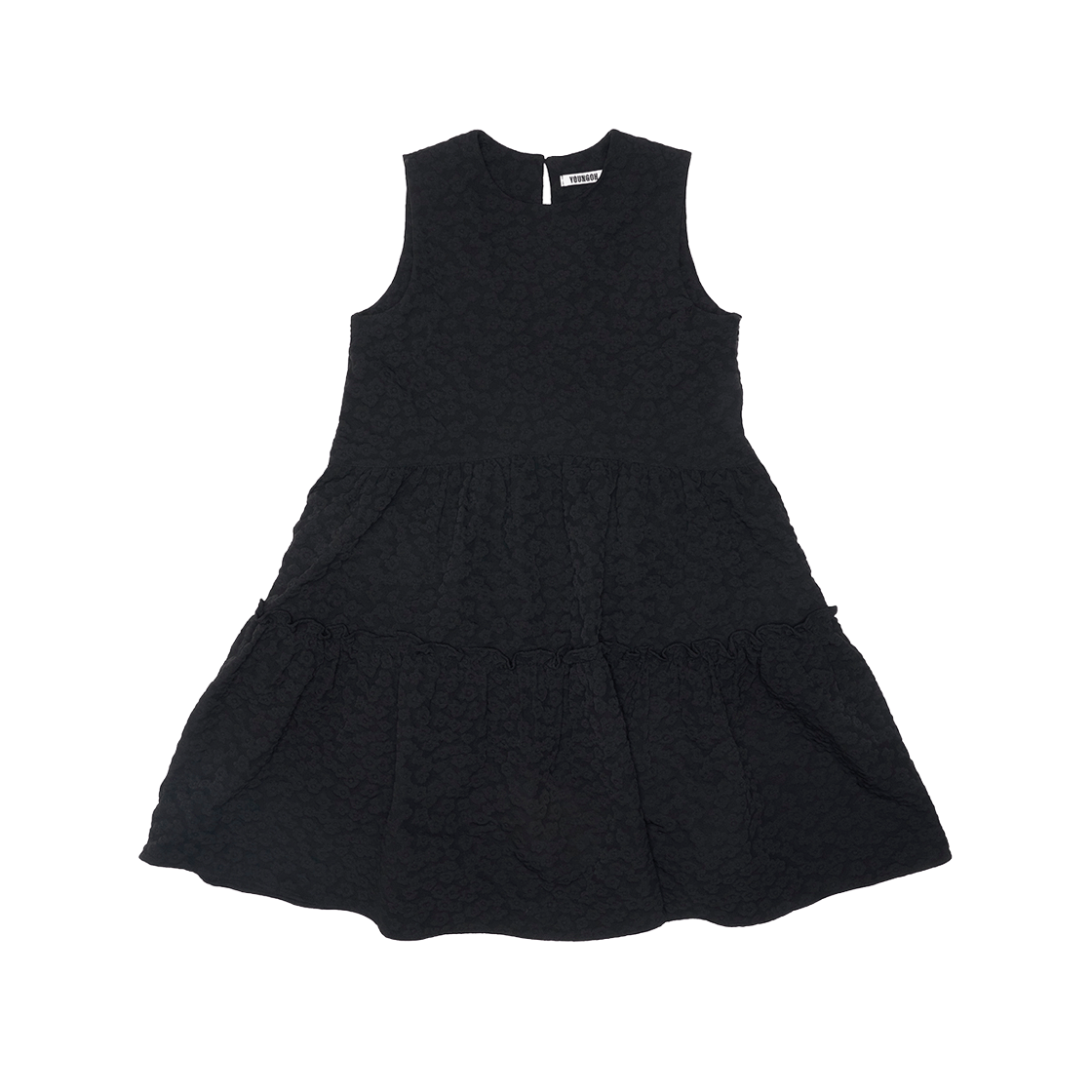 Flower Jacquard Volume Dress Black YOUNGOH Flower Jacquard Volume Dress Black