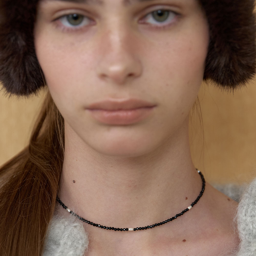 러브미몬스터 블랙 & 화이트 목걸이 블랙(lovememonster Black & White Necklace Black) - 3