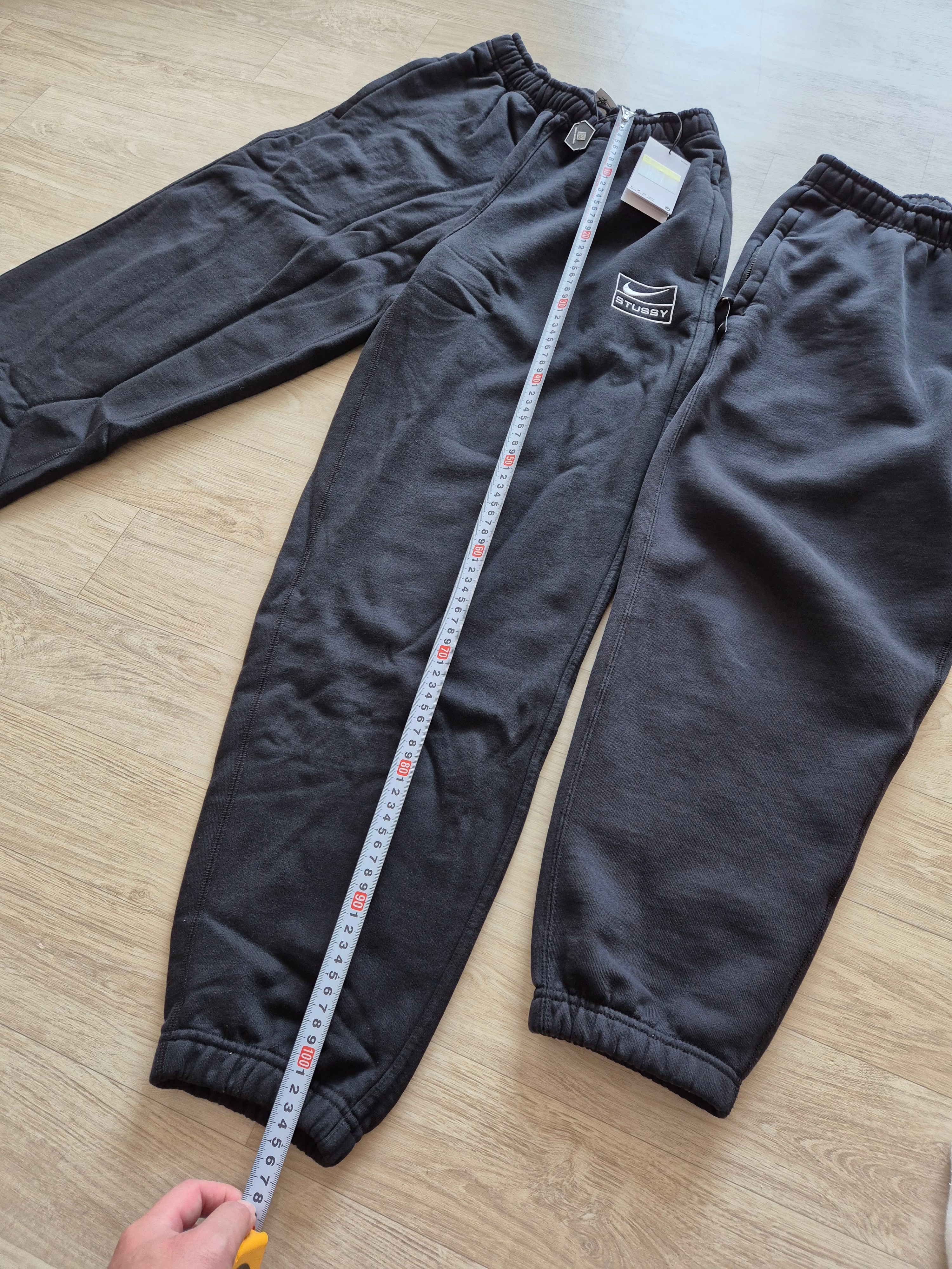 Nike x Stussy Washed Fleece Pants Black (FN5235-010), Nike Solo Swoosh Fleece Pants Black - Asia 착용 스타일 - 5