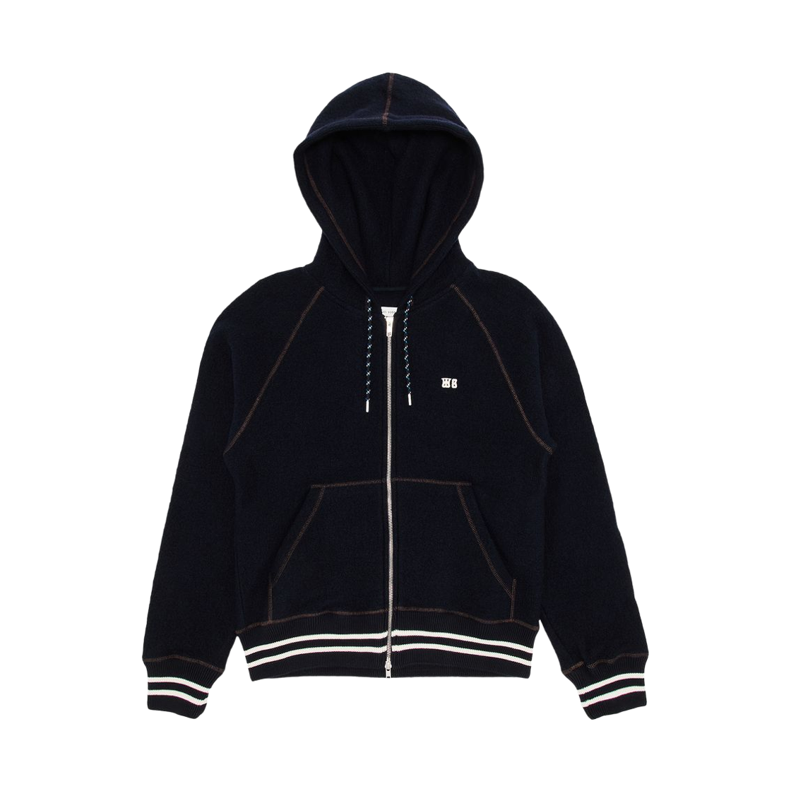 UA25JE06-JE04-503 Wales Bonner October Hoodie Navy