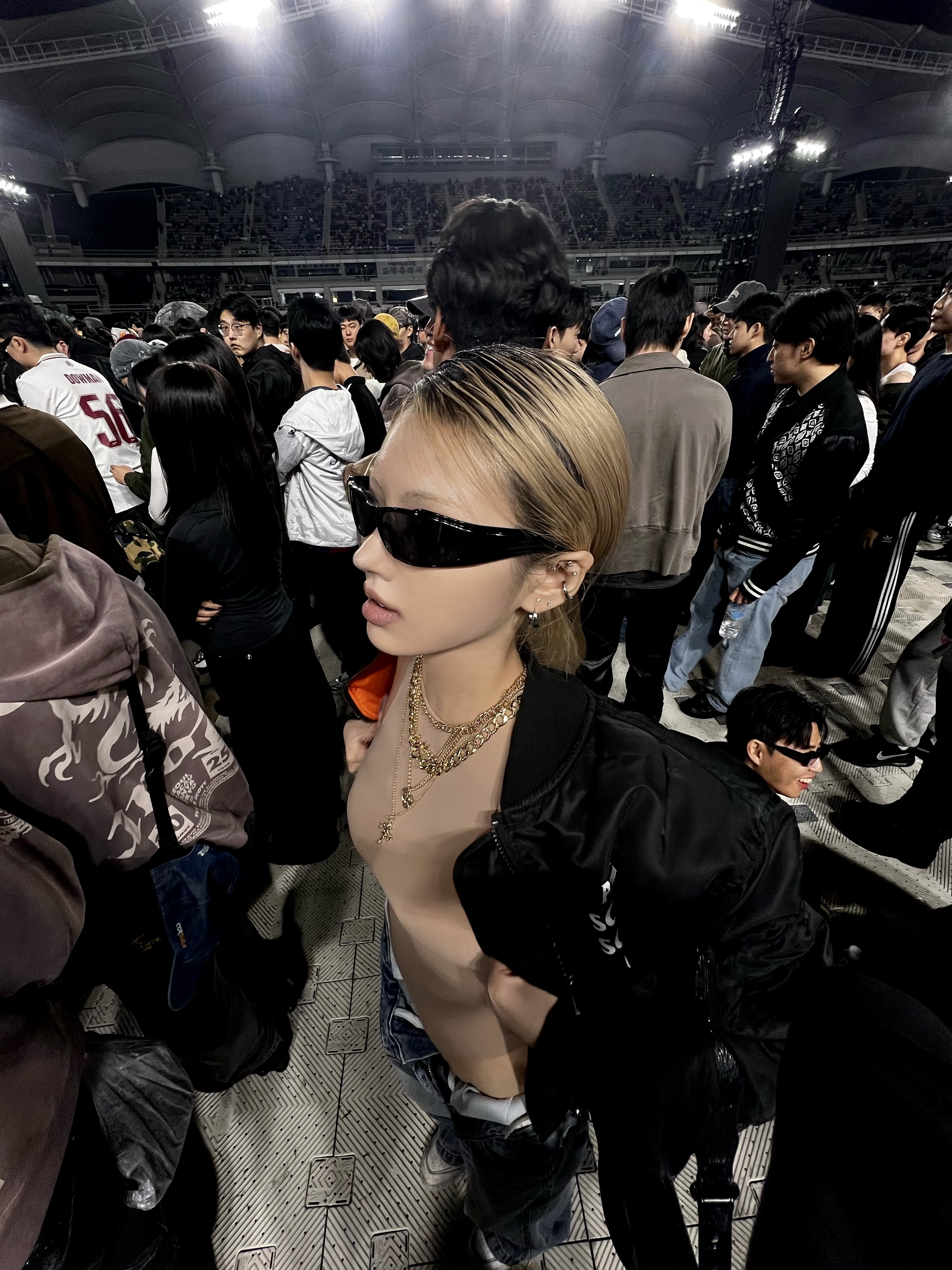 Anti Social Social Club Feel U 4 Me MA1 Jacket Black, Nike Air Force 1 '07 Low White 착용 스타일 - 2