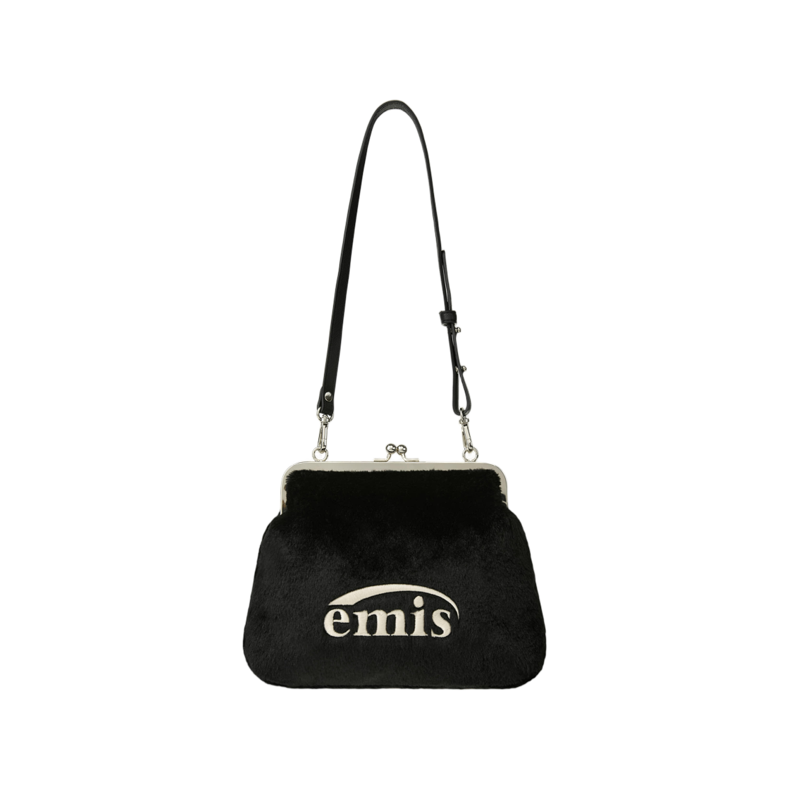 이미스 퍼 프레임 퍼스 백 블랙(Emis Fur Frame Purse Bag Black)