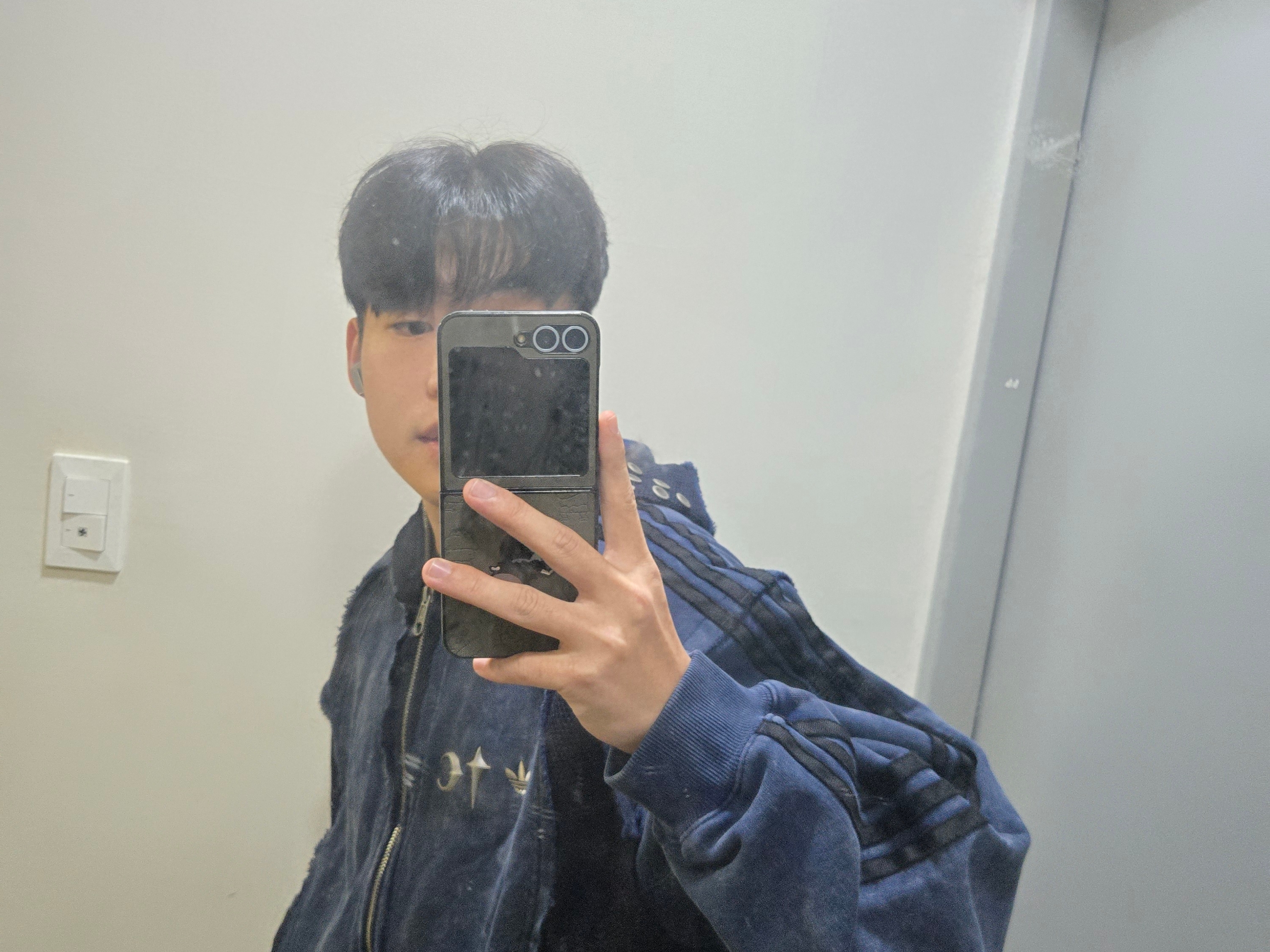 Adidas x Thug Club Teamgeist Sweat Hooded Zip Up Night Indigo - KR Sizing 착용 스타일