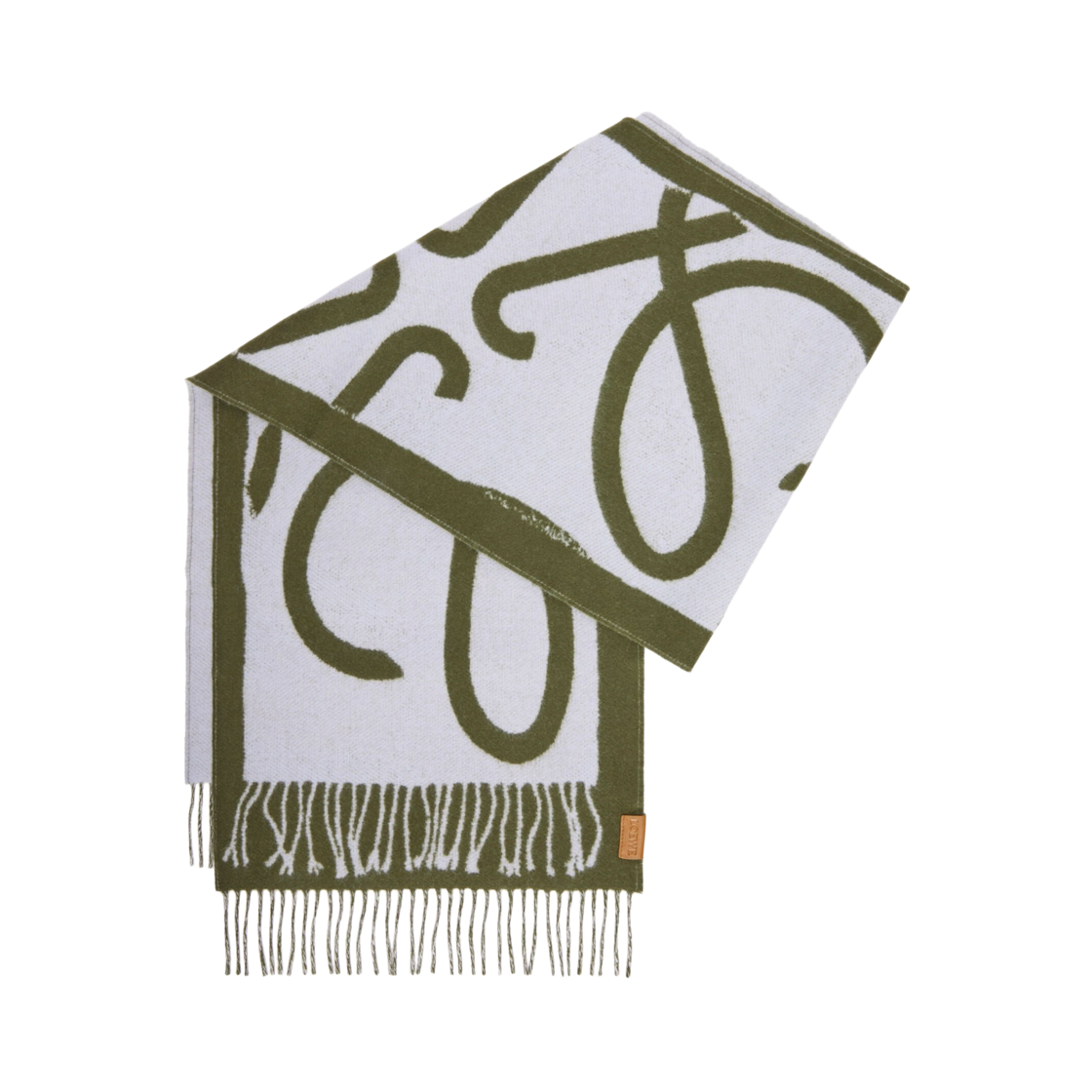 F811257XA0-5164 (W) Loewe Wool Cashmere Muffler Light Blue Green