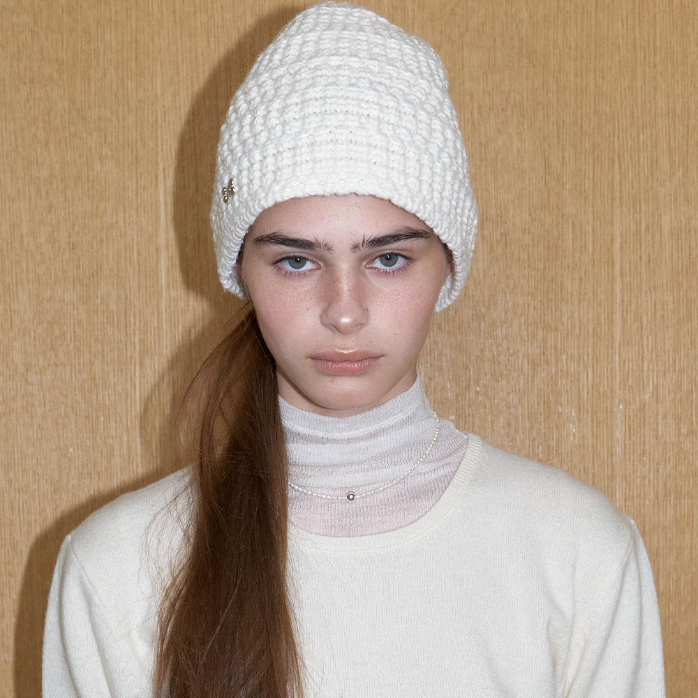 러브미몬스터 몬트 클래식 울 비니 아이보리(lovememonster Mont Classic Wool Beanie Ivory) - 3