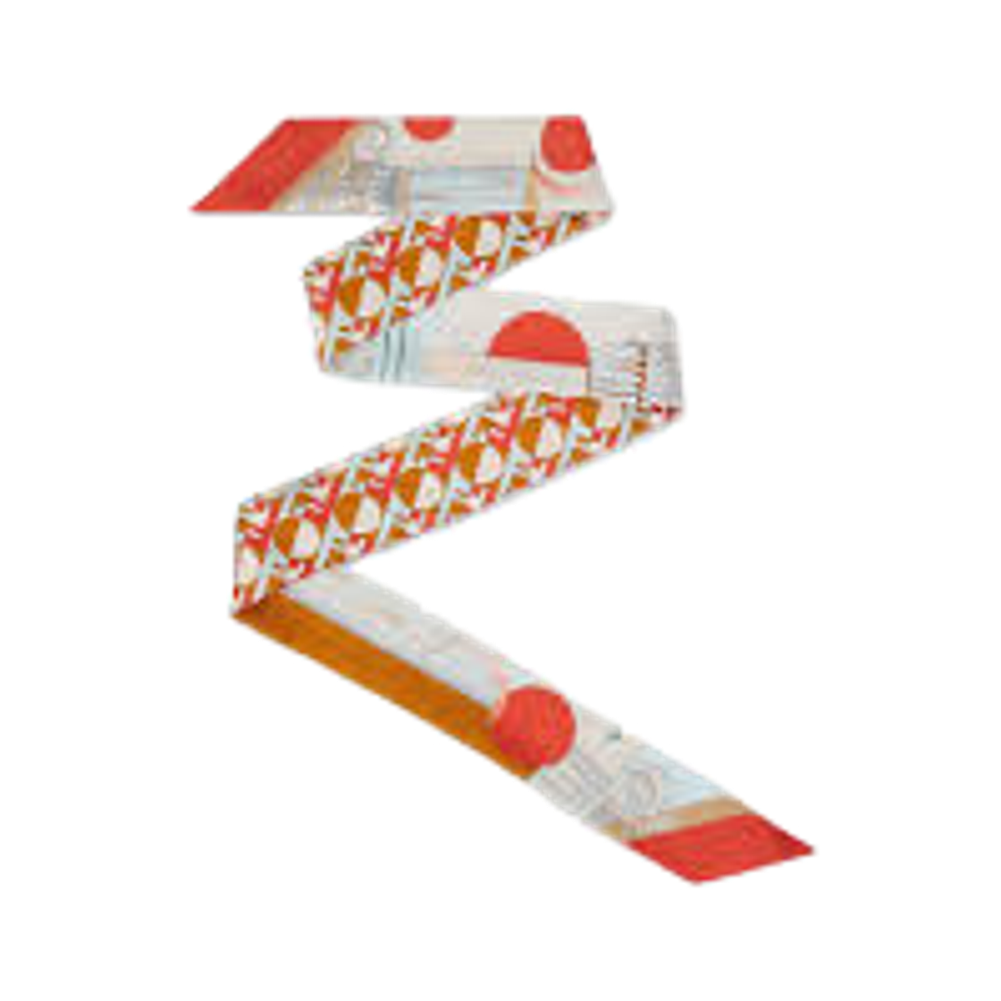 FXT011AYL8F1USU (W) Fendi Optical Wrappy Moonlight Echoes Silk Bandeau Brown