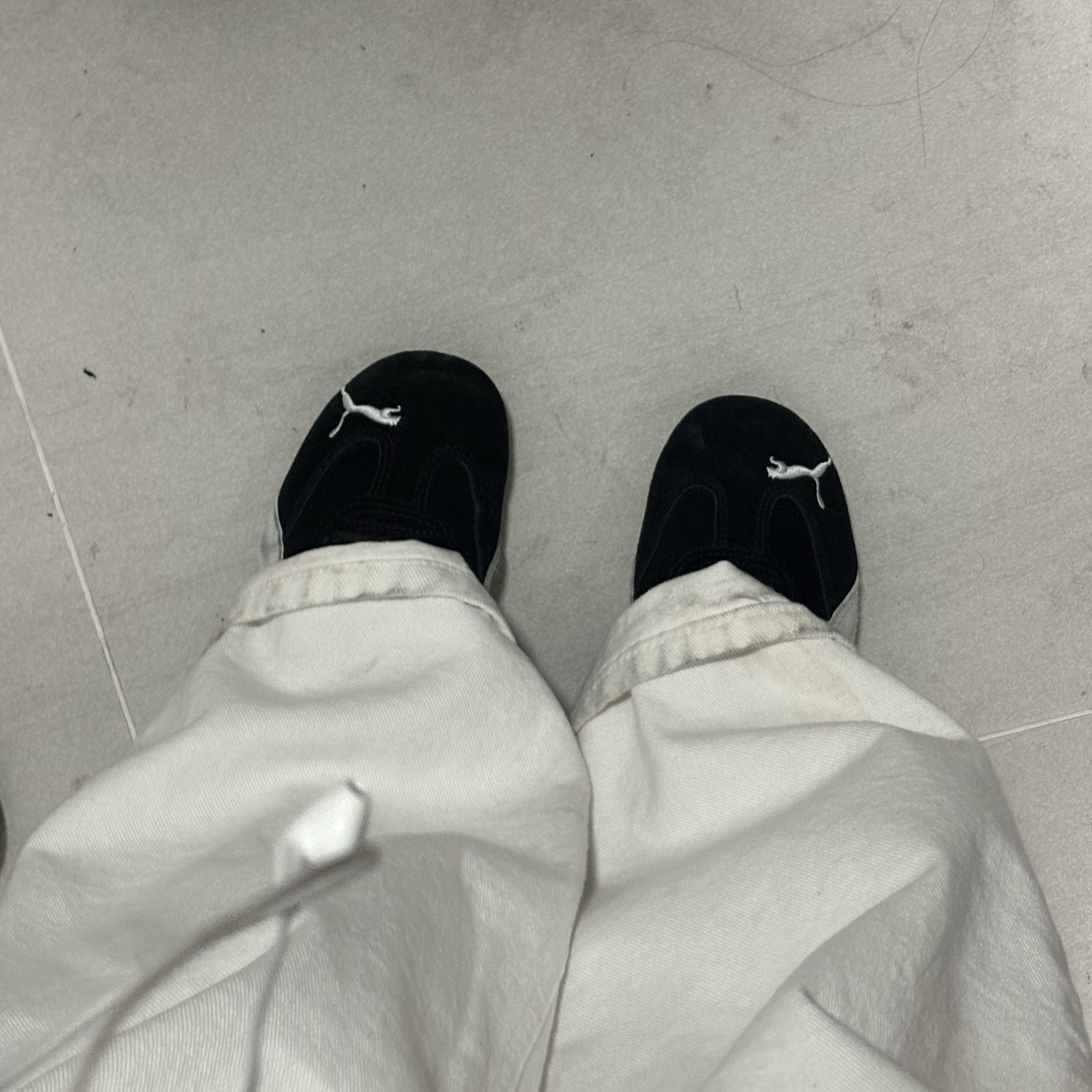 Puma Speedcat OG Black White 착용 스타일