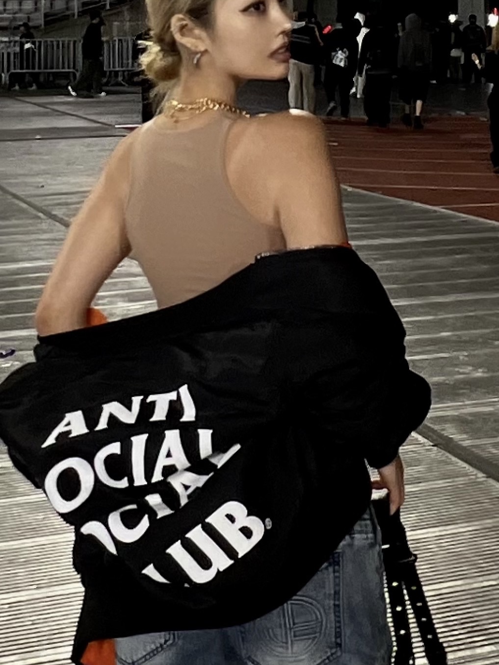 Anti Social Social Club Feel U 4 Me MA1 Jacket Black, Nike Air Force 1 '07 Low White 착용 스타일 - 6