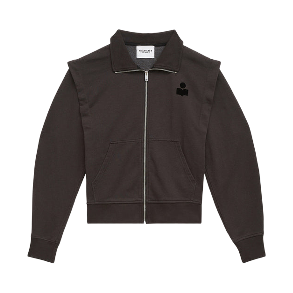 (W) 이자벨 마랑 마딜리아 집업 스웨트셔츠 블랙 - 25FW((W) Isabel Marant Madilia Zip Up Sweatshirt Black - 25FW)