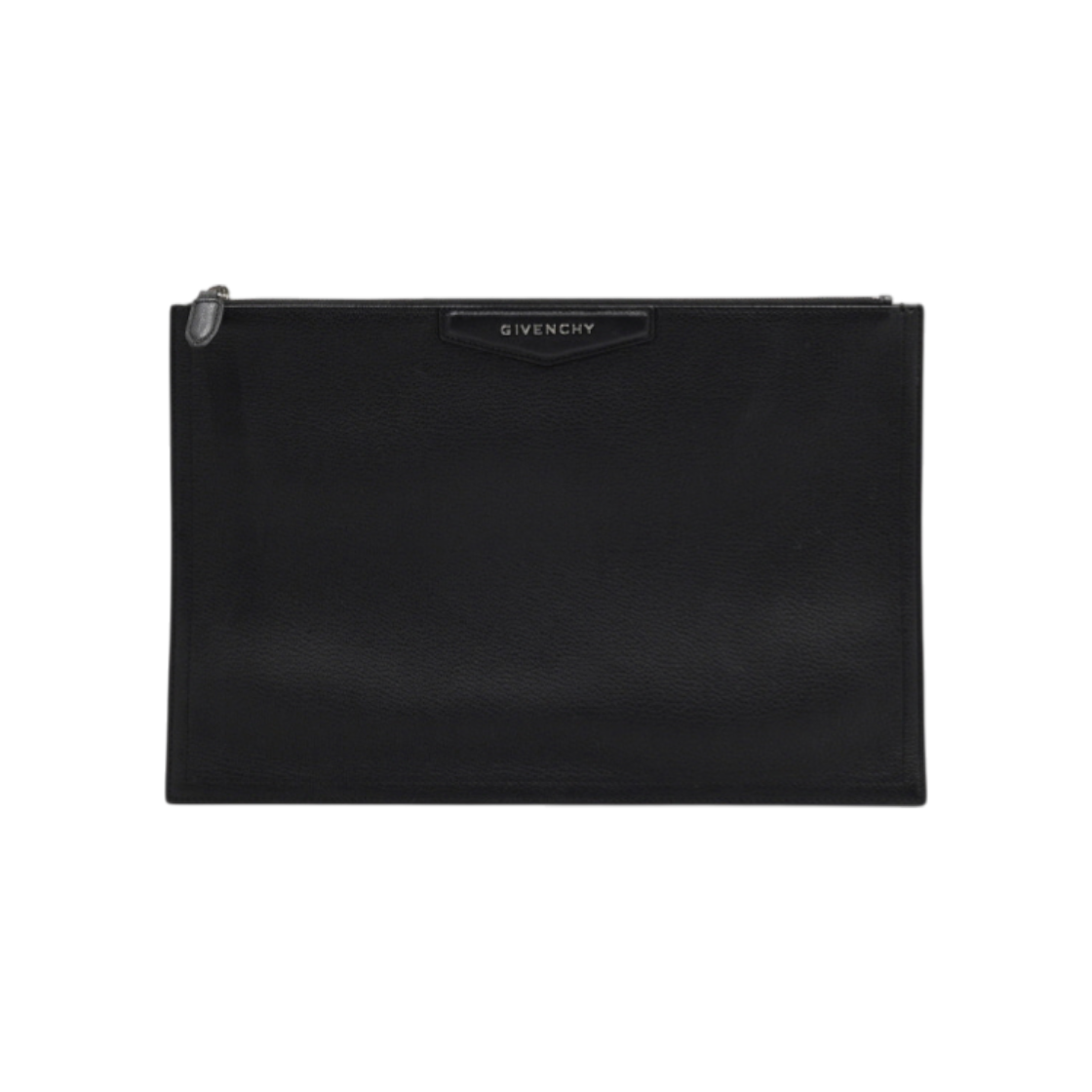 IT7HH3NGEUDU Givenchy Antigona Large Black Goatskin Pouch with Silver Logo