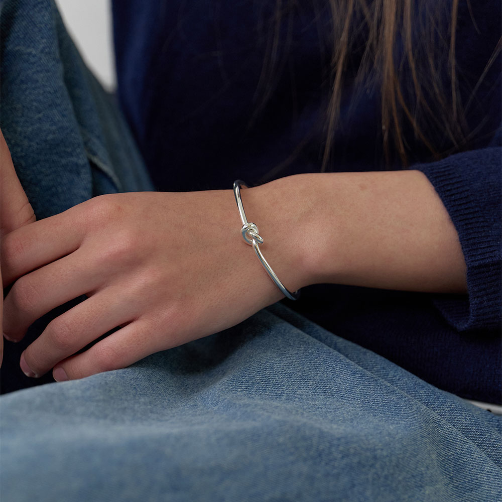 러브미몬스터 미니멀 매듭 커프 실버(lovememonster Minimal Knot Cuff Silver) - 2