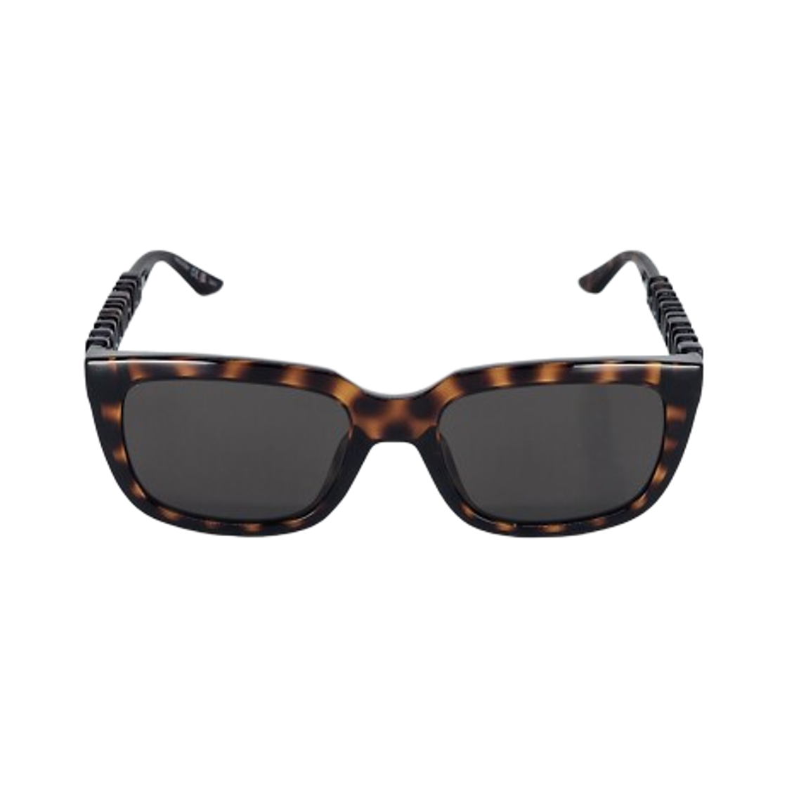 BB0108S002 (W) Balenciaga Square Rectangle Sunglasses Havana Grey