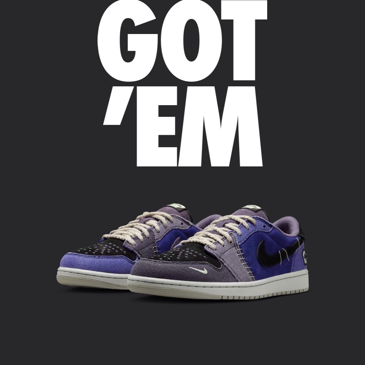 Jordan 1 x Zion Williamson Retro Low OG Regency Purple and Dark Raisin 착용 스타일