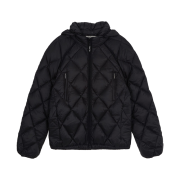 Matin Kim Quilting Hoody Lightweight Jumper Black