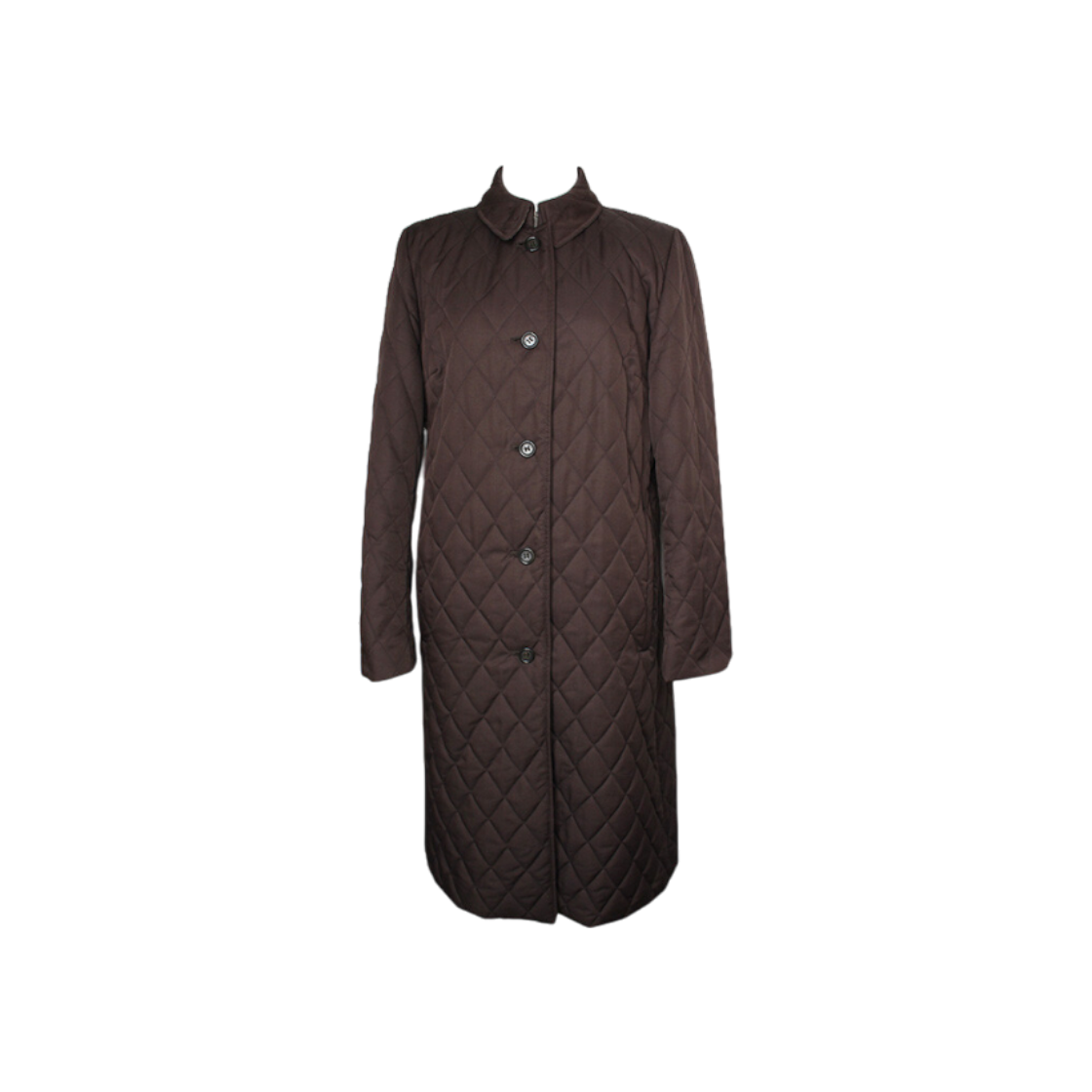 ITU9T5OCRPUB Burberry Brown Quilted Long Coat LM Size 55
