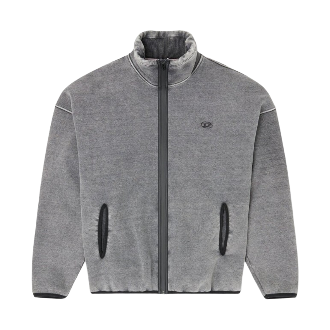 A194070AJFN-02A Diesel S-Baty-New Zip Up Sweatshirt Grey