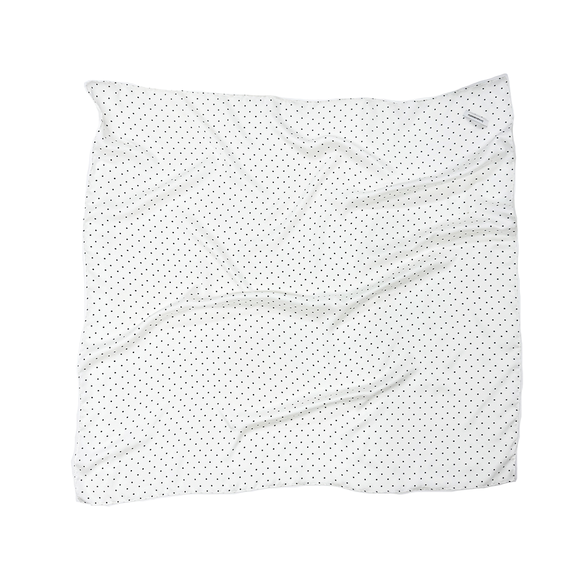 L253MSF030 lovememonster Dot Satin Big Scarf White