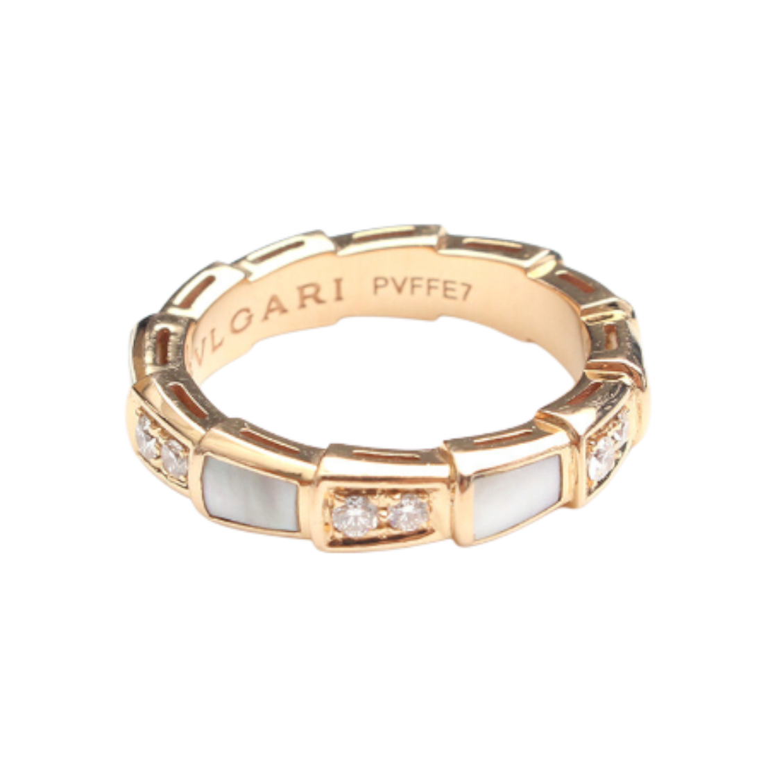 불가리 다이아 로즈골드 세르펜티 바이퍼 반지 7호(Bulgari Diamond Rose Gold Serpenti Viper Ring Size 7)