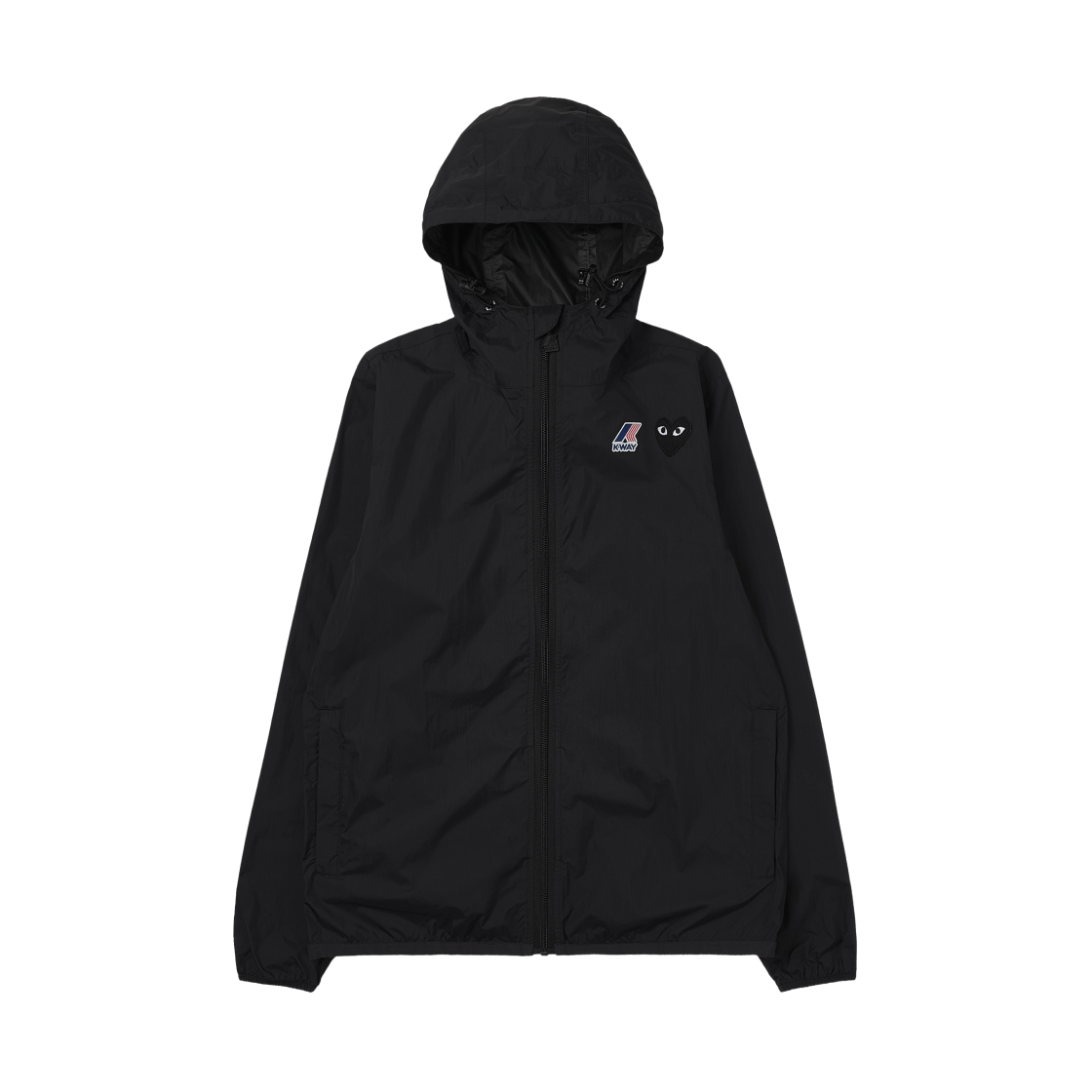 플레이 꼼데가르송 x 까웨 풀 집 자켓 블랙(Play Comme des Garcons x K-Way Full Zip Jacket Black)