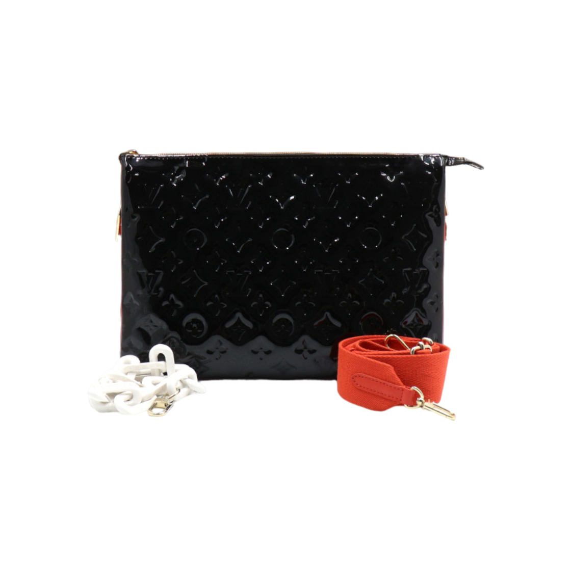 ITOV577QC84B Louis Vuitton Limited Edition Black Vernis Coussin MM Shoulder and Crossbody Bag