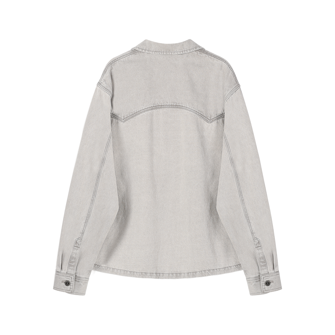 웨슬리휴스턴 크림슨 웨스턴 디테일 데님 셔켓 워시드그레이(WESLEY HYUSTON Crimson Western Detail Denim Shirket Washed Grey) - 2