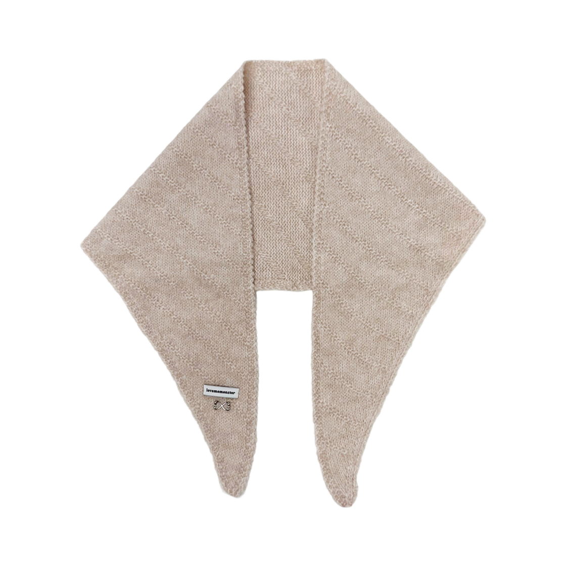 L253MSF040 lovememonster Petit Triangle Wool Scarf Light Pink