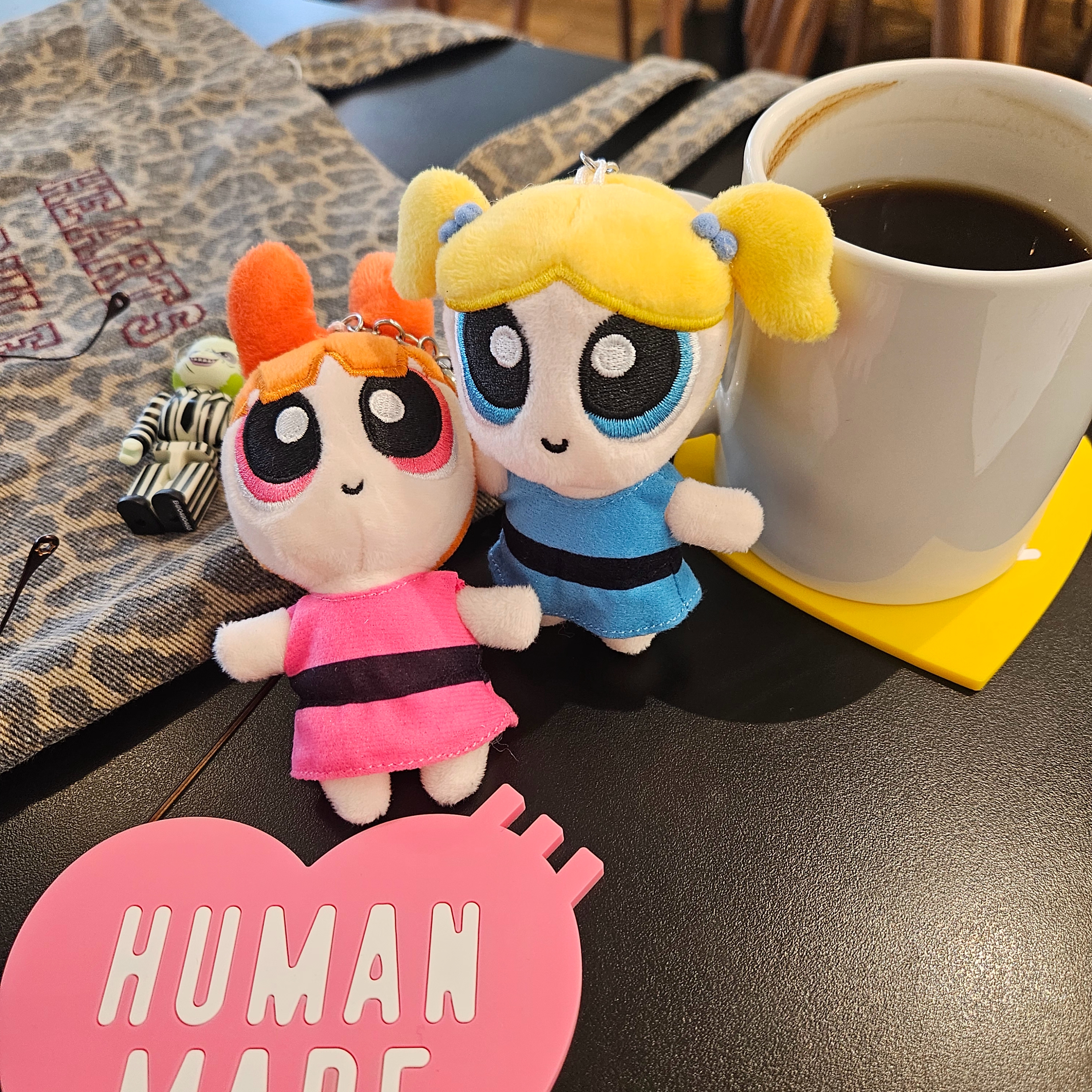 Human Made Heart Rubber Coaster Yellow, Human Made Heart Rubber Coaster Pink 착용 스타일 - 1