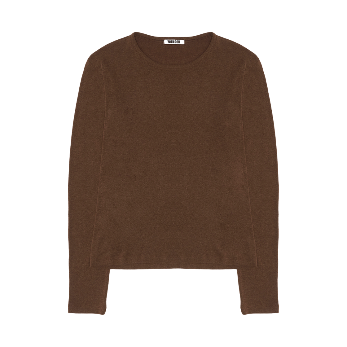 Relaxed Fit Wool Longsleeve Ts Brown YOUNGOH Relaxed Fit Wool Longsleeve Ts Brown