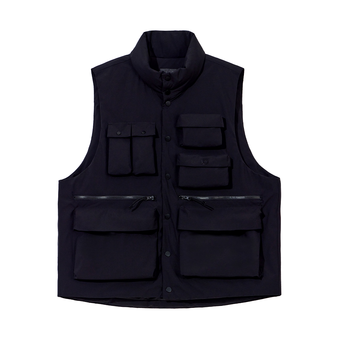 KB3VT1900MBK KALA PATTHAR Kp Logo Utility Duck Down Padded Vest Black