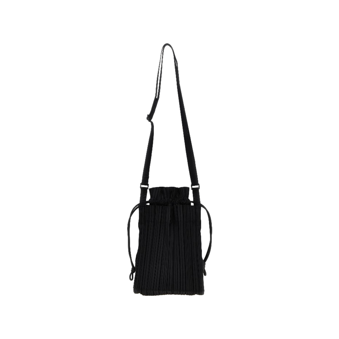PP49-AG535-15 Pleats Please Issey Miyake Square Crossbody Bag Black