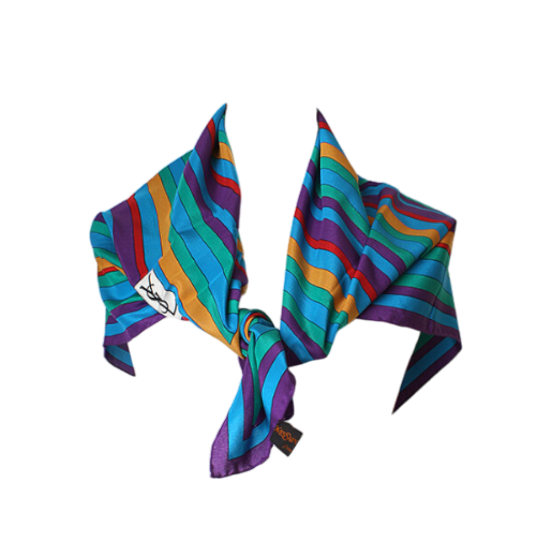 ITPNHISE4NLV Saint Laurent Multi Stripe Silk Scarf