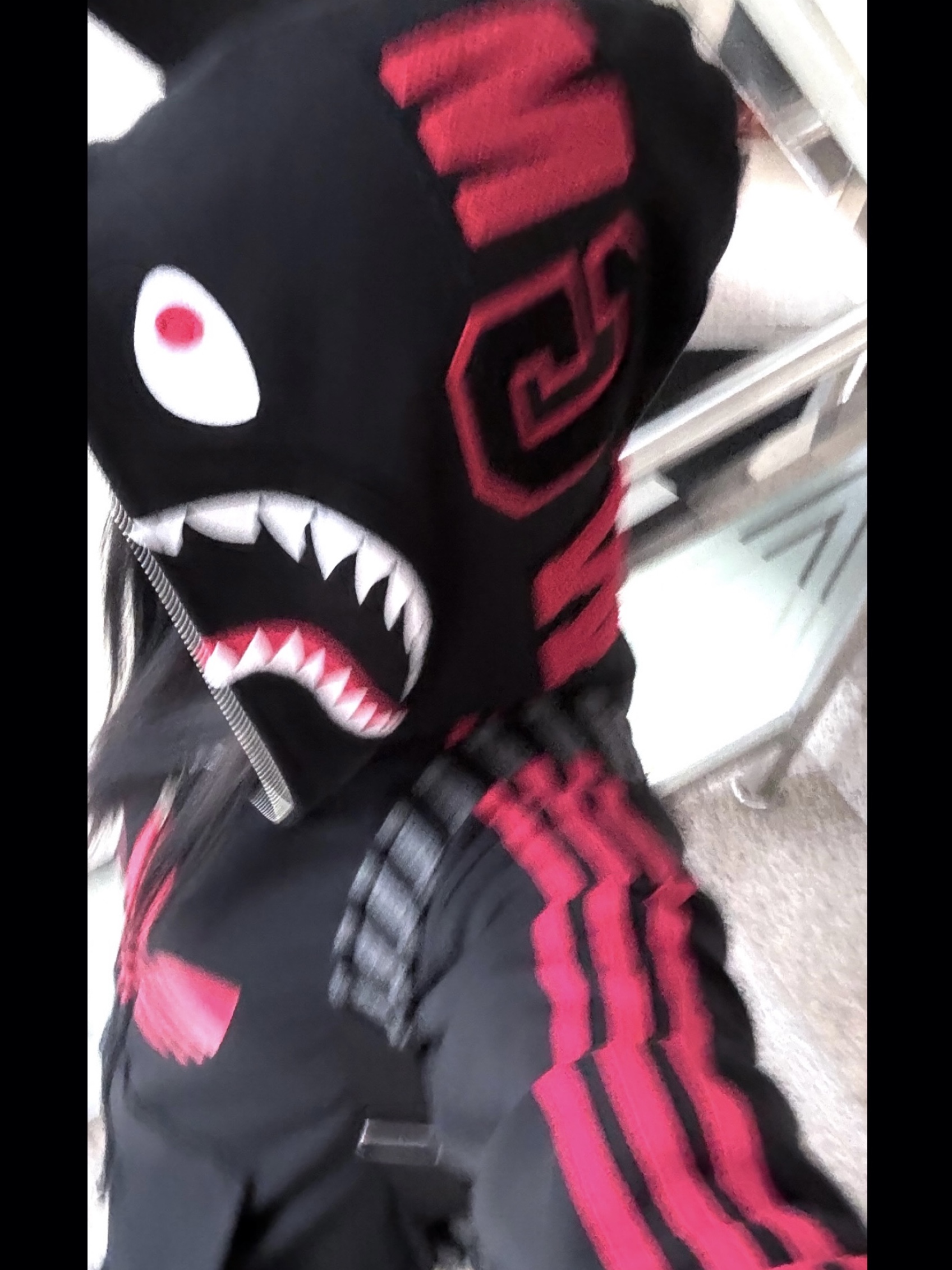 Adidas x BAPE Ultimate Shark Hoodie Black - KR Sizing, Adidas x BAPE Ultimate Shark Hoodie Black - US Sizing 착용 스타일
