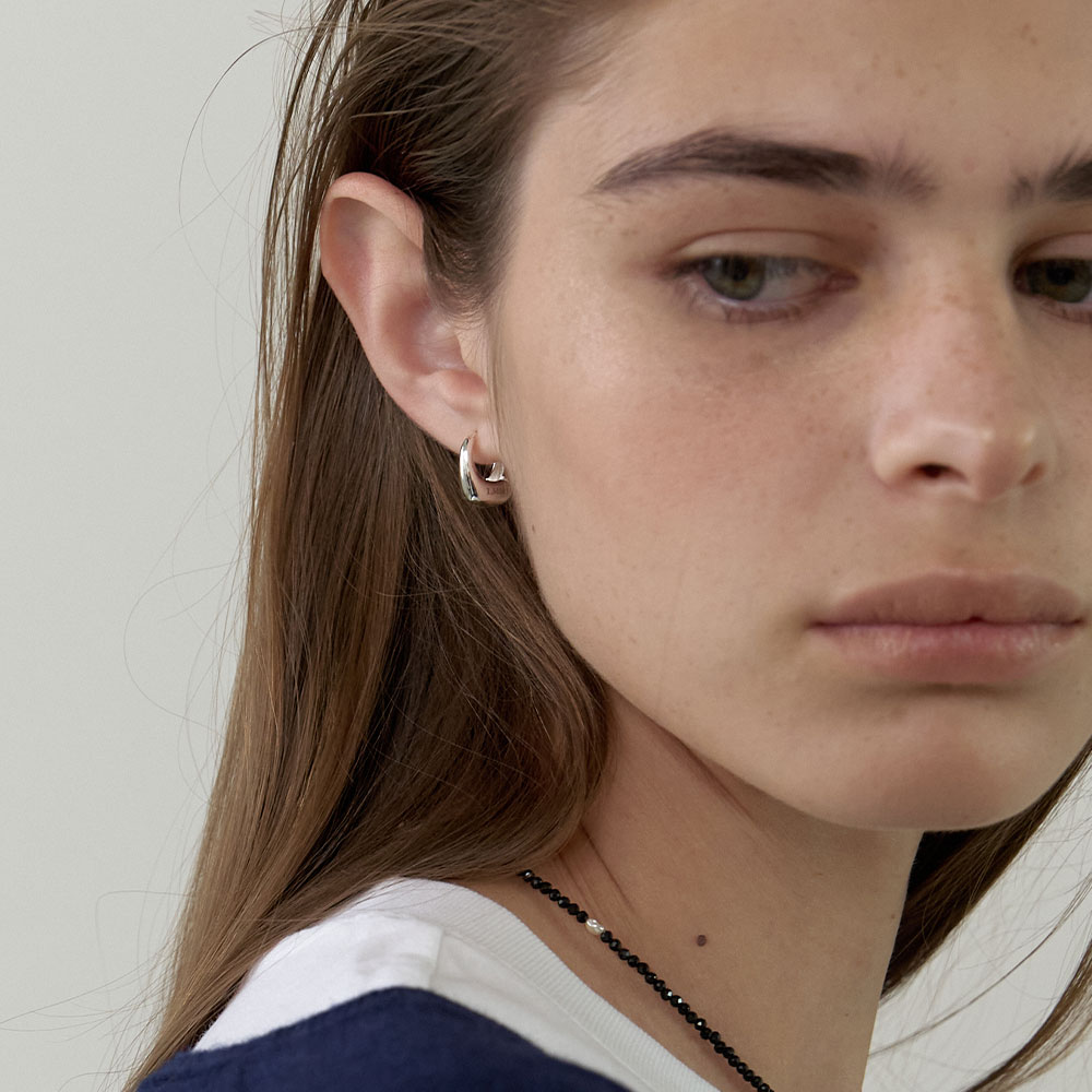 러브미몬스터 루프 링 귀걸이 실버(lovememonster Loop Ring Earrings Silver) - 4