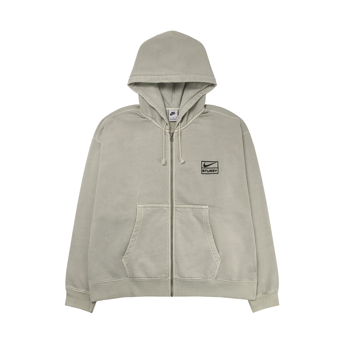 나이키 x 스투시 피그먼트 다이드 플리스 집 후드 라이트 본 (FZ9990-072)(Nike x Stussy Pigment Dyed Fleece Zip Hoodie Light Bone (FZ9990-072))