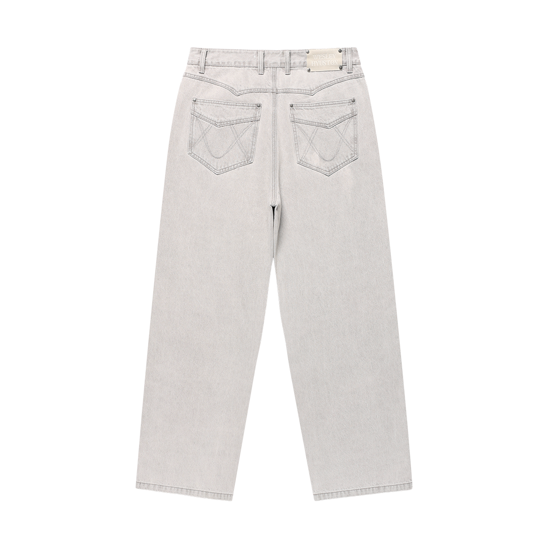 웨슬리휴스턴 크림슨 스트레이트 핏 데님 팬츠 워시드그레이(WESLEY HYUSTON Crimson Straight Fit Denim Pants Washed Grey) - 2