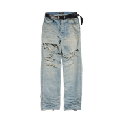 Balenciaga Integrated Belt Pants Light Blue