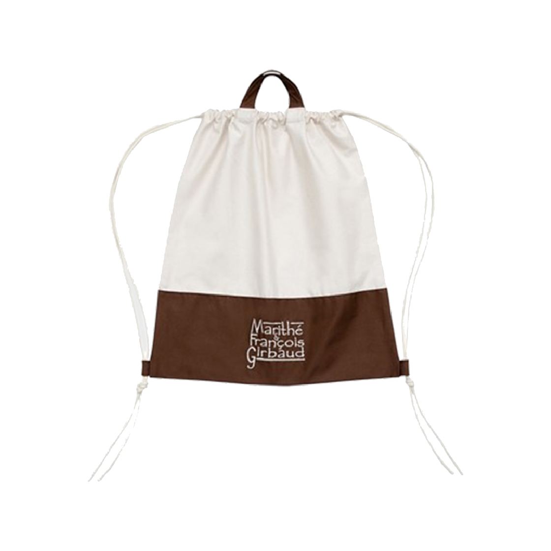 JS-LOGO-GYM-SACK-MFG-IV JERUSALEM SANDALS Logo Gym Sack X MFG Ivory