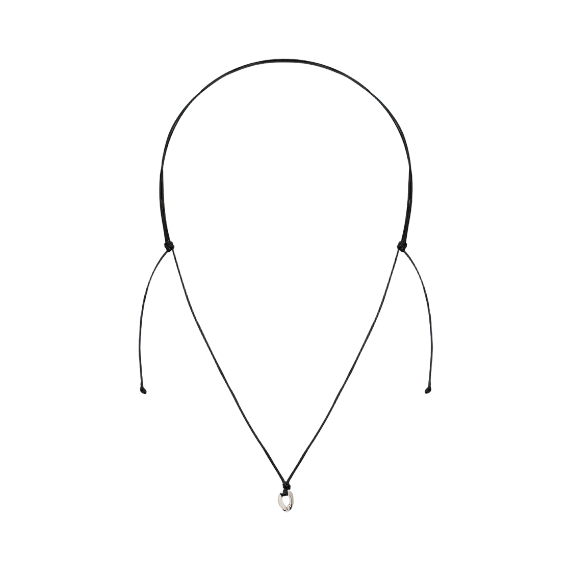L253MNK080 lovememonster Simple Chain Long Strap Necklace Silver