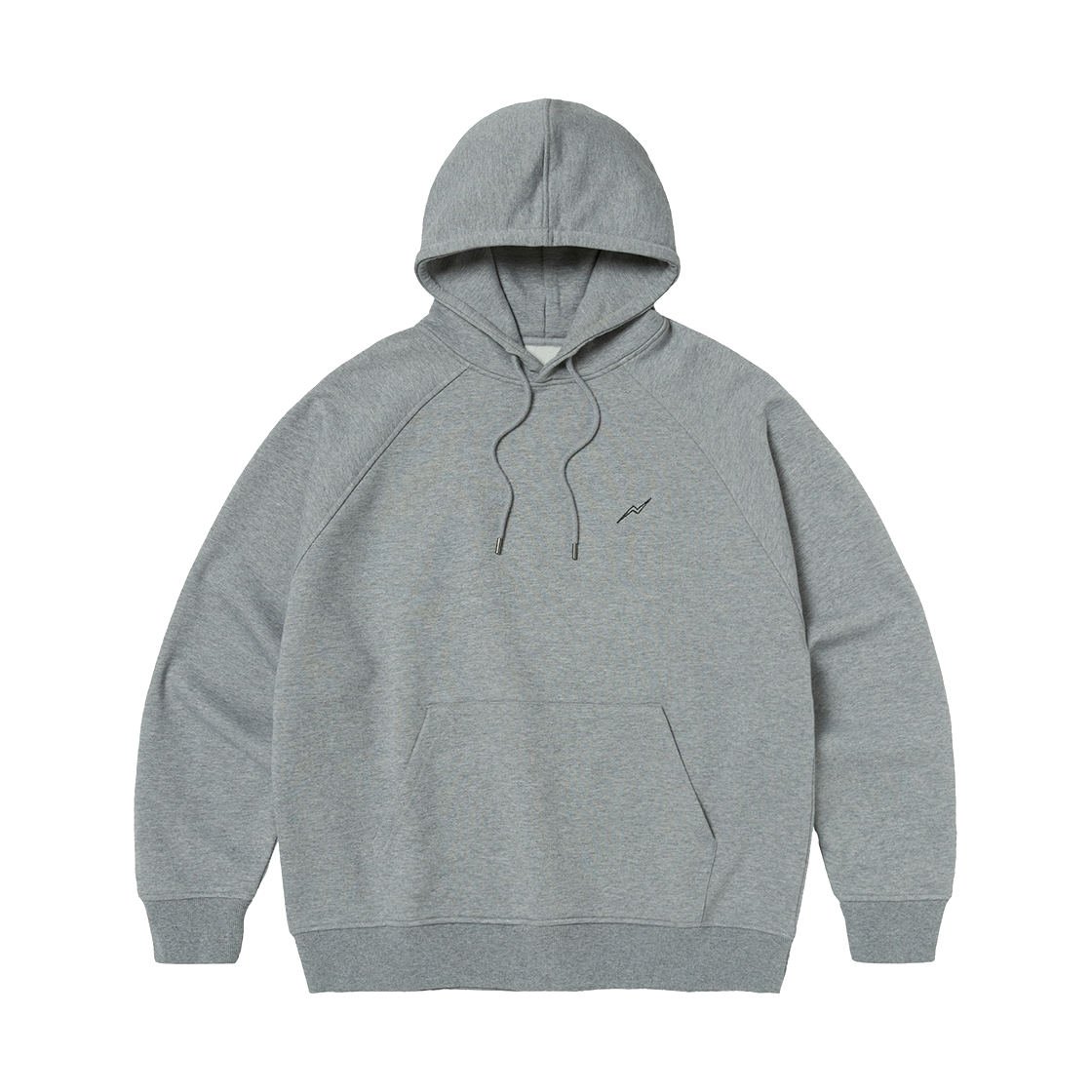 KB3HD1455MMG KALA PATTHAR Kp Signature Back Logo Hoodie Melange Grey