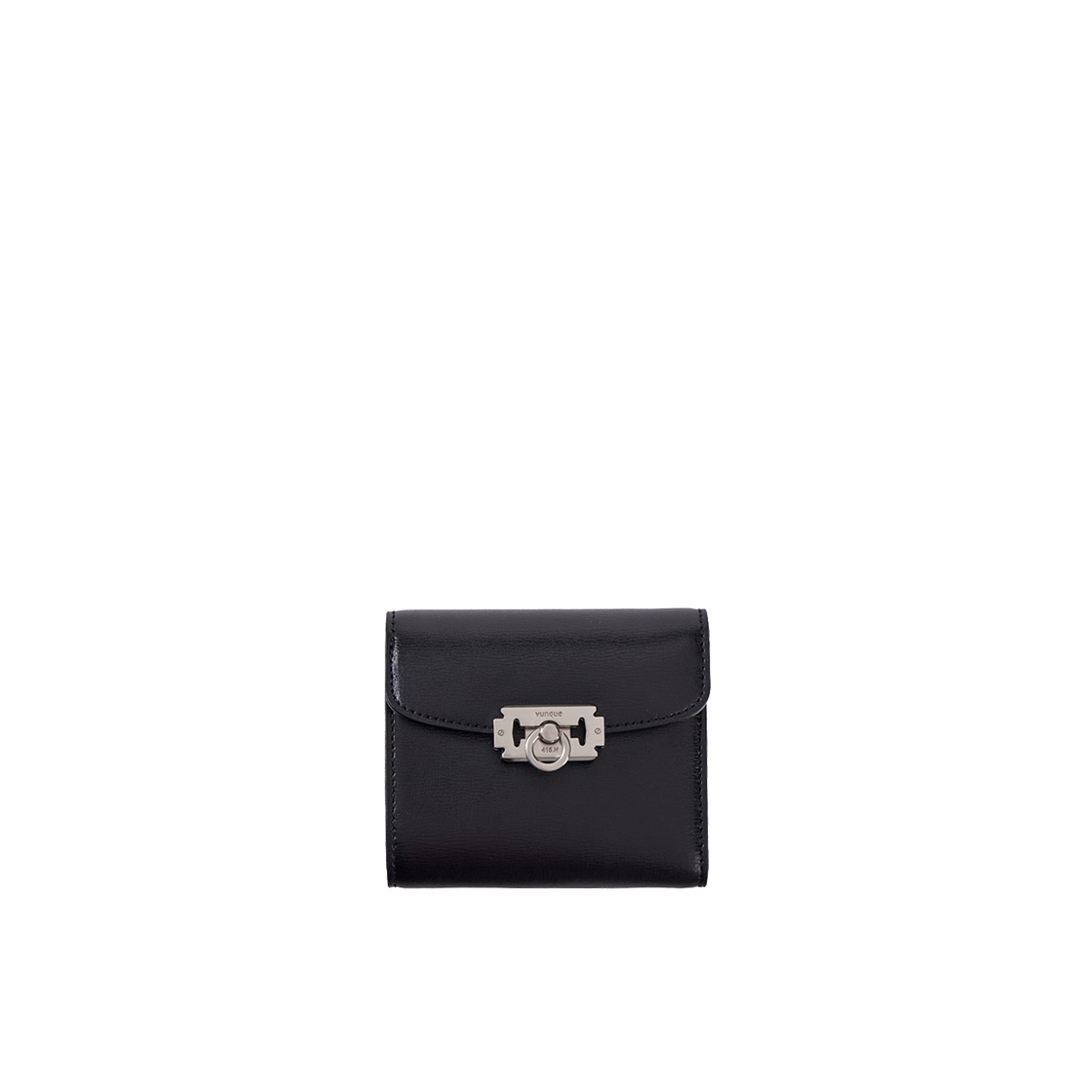 P0000FMR_K vunque Occam Ring Square Half Wallet Black