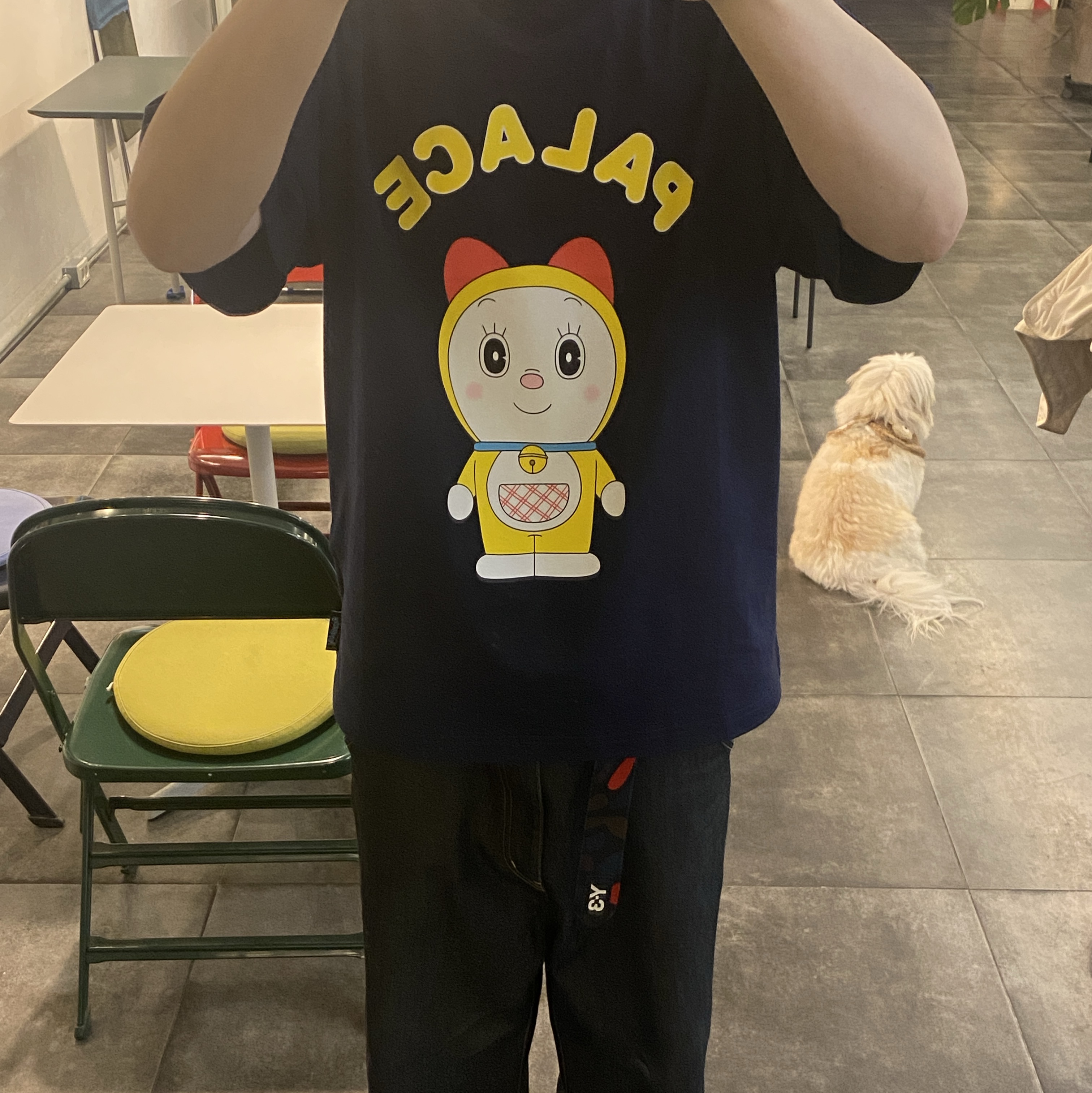 Palace x Doraemon T-Shirt Navy - 25FW 착용 스타일