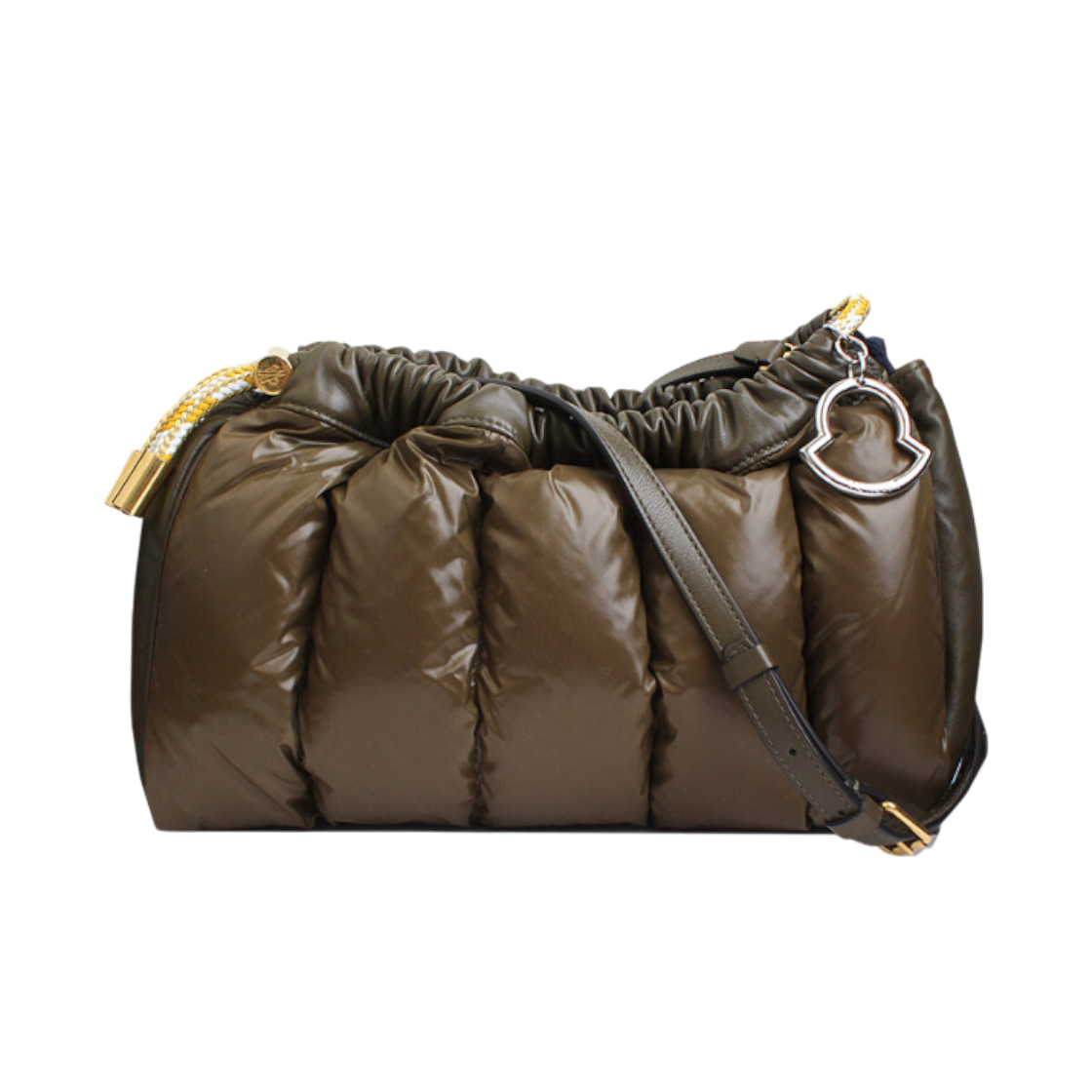 ITLI5O578GB3 Moncler Lambskin Trim Padded Crossbody Bag